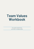 White Label Team or Company Values Toolkit (US English)
