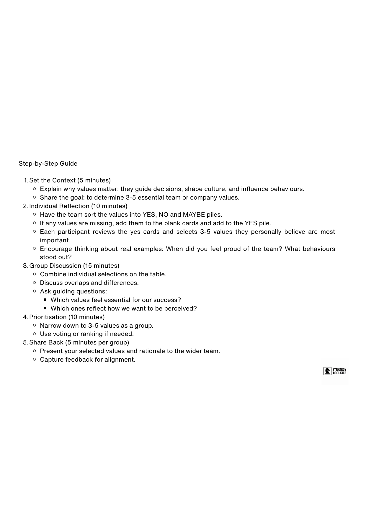 FREE Values Cards - Our Gift to You