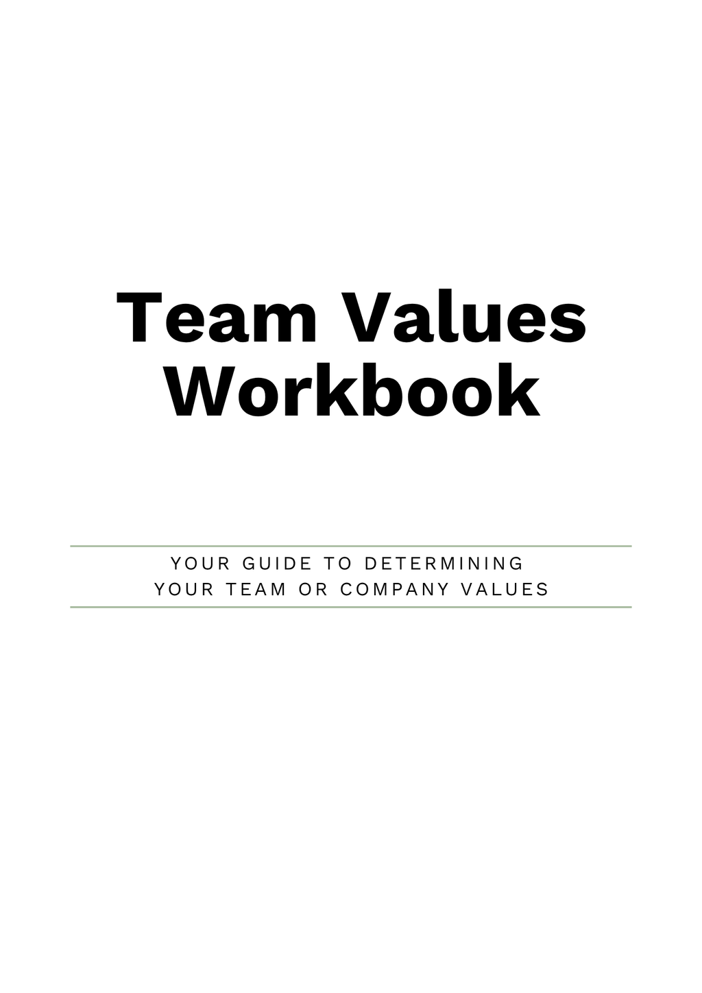 White Label Team or Company Values Toolkit (US English)